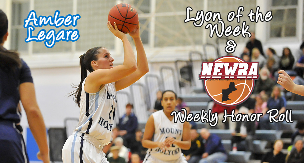 Amber Legare Named the Lyon of the Week; Also Honored by NEWBA