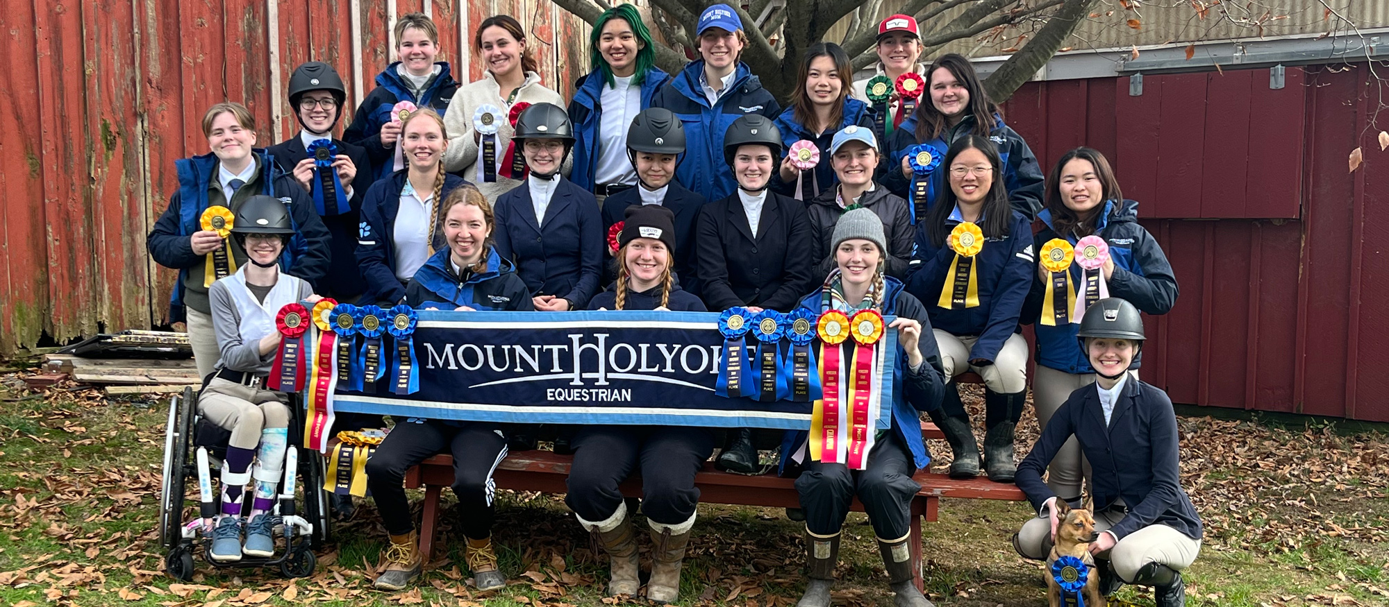 Mount Holyoke finished the Worcester State Show as Reserve Champion among nine teams on Nov. 4, 2023 at Holiday Acres in Rutland, Mass.