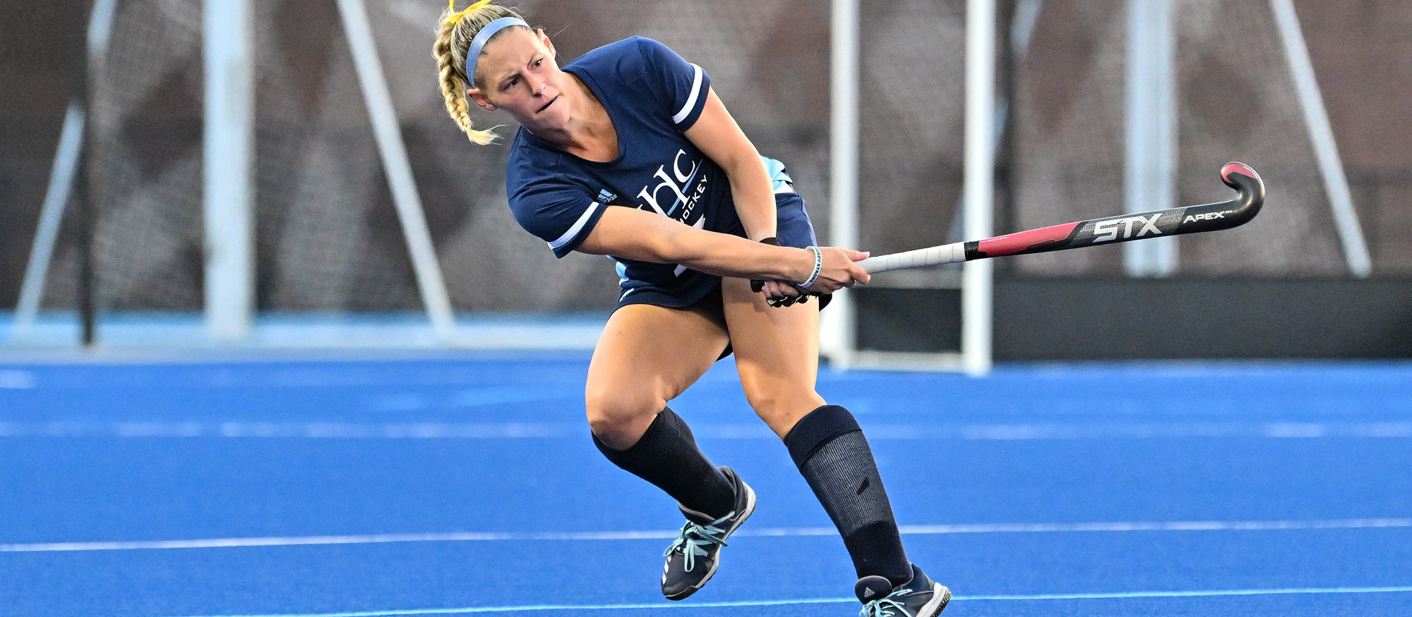 Laurissa Montigny scored for Mount Holyoke in their season-opening 3-1 loss at Roger Williams on Sept. 2, 2023. (RJB Sports file photo)