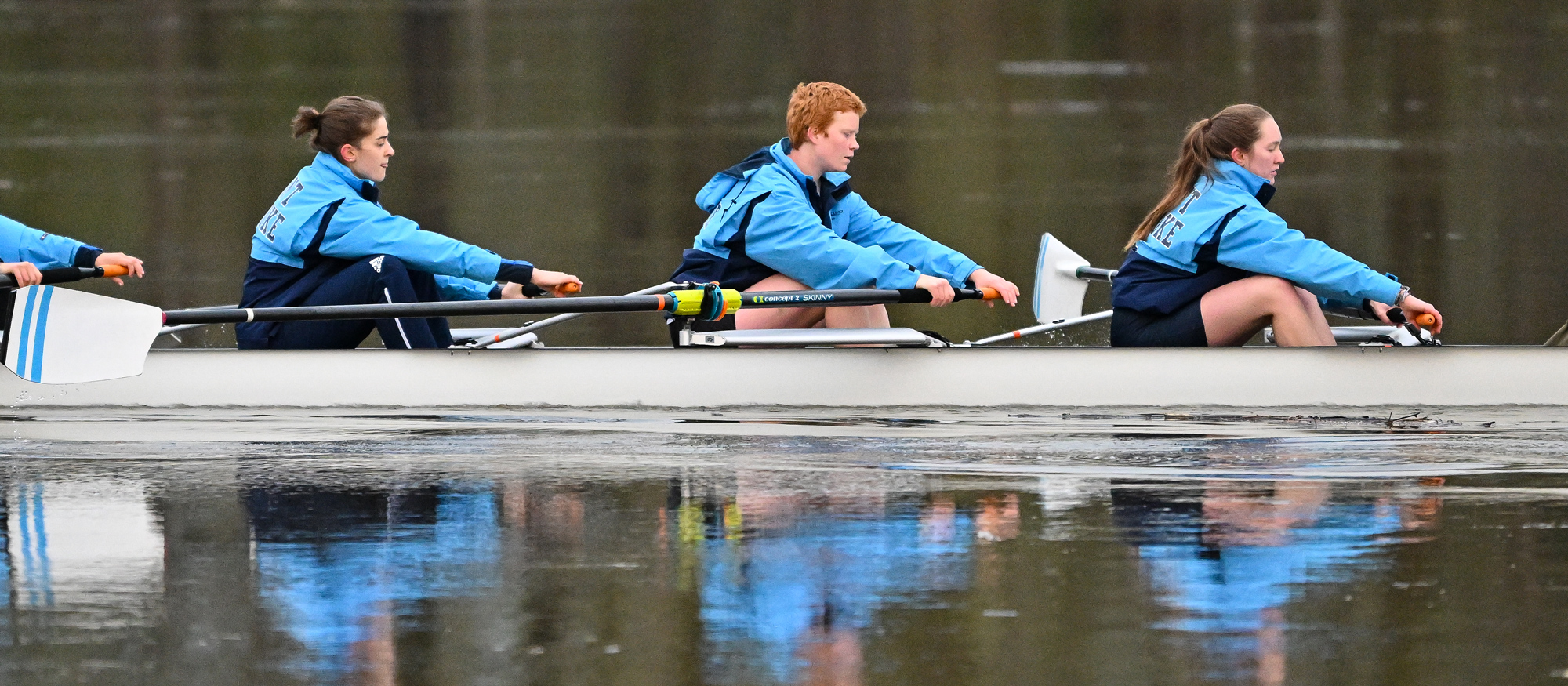 The Mount Holyoke first varsity eight placed 14th out of 25 boats in the Women's Open 8+ division at the Head of the Riverfront in Hartford, Conn., on Oct. 1, 2023. (RJB Sports file photo)