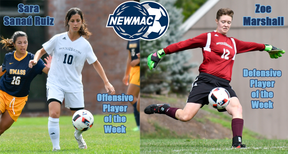 Soccer Duo Earns NEWMAC Weekly Honors