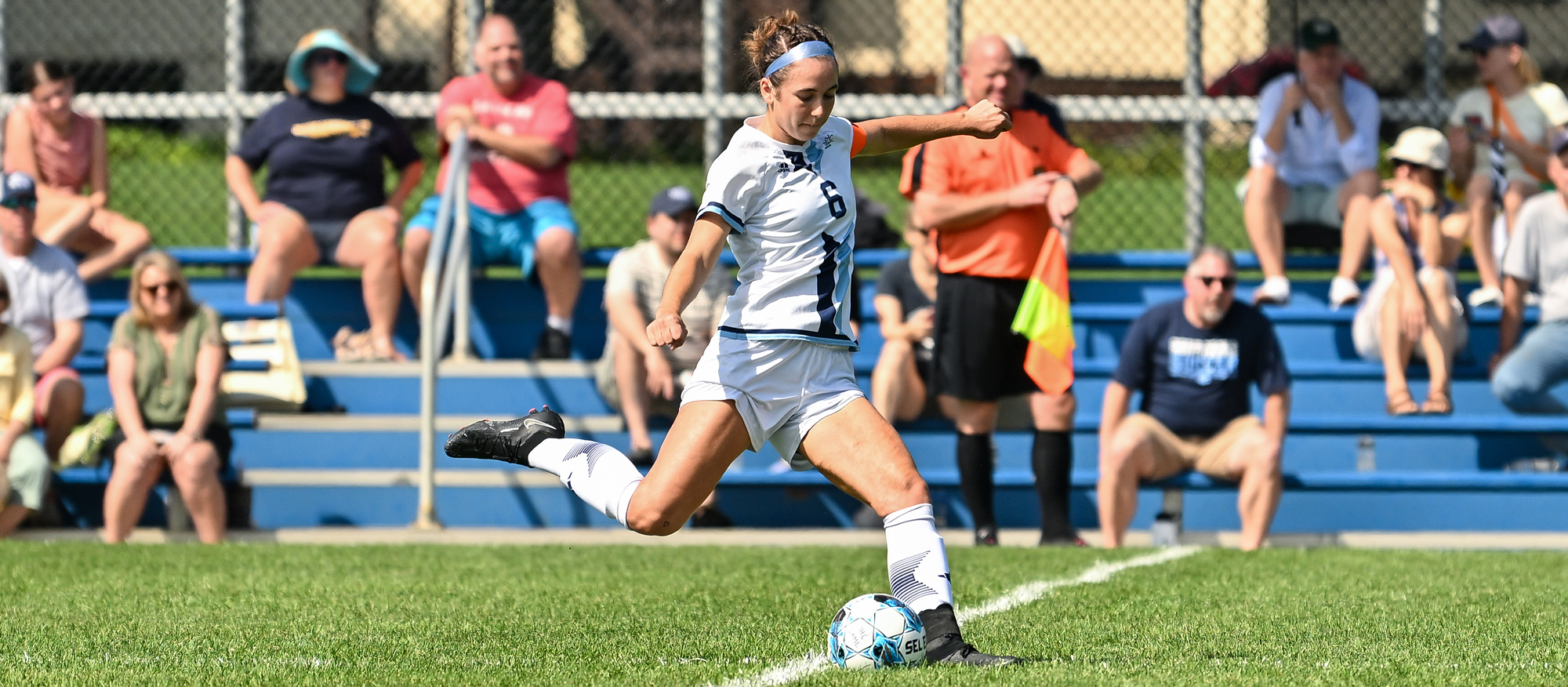 Sonia McCollum and Mount Holyoke fell 3-0 to WPI in the Lyons' season finale on Oct. 28, 2023. (RJB Sports file photo)