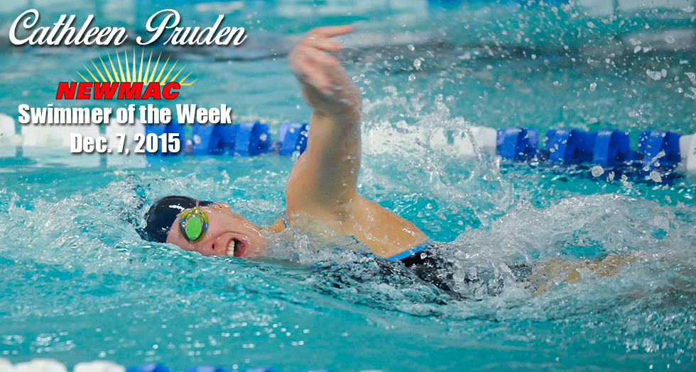 Pruden Named NEWMAC Swimmer of the Week