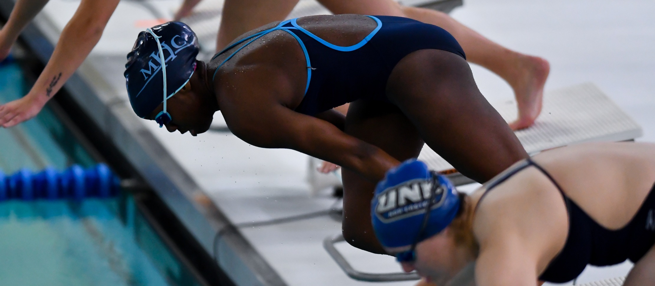 Swimming and Diving Edges University of New England, 132-128