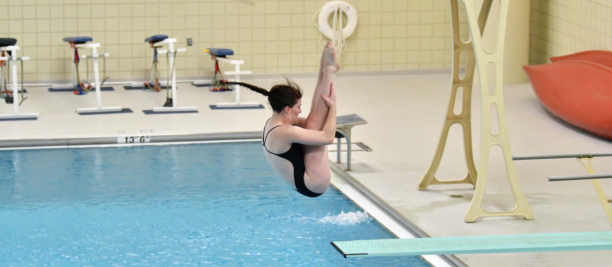 Murphy Named Three-Meter Board NEWMAC Champion; Swimming and Diving Finishes Eighth at 2022 NEWMAC Championships