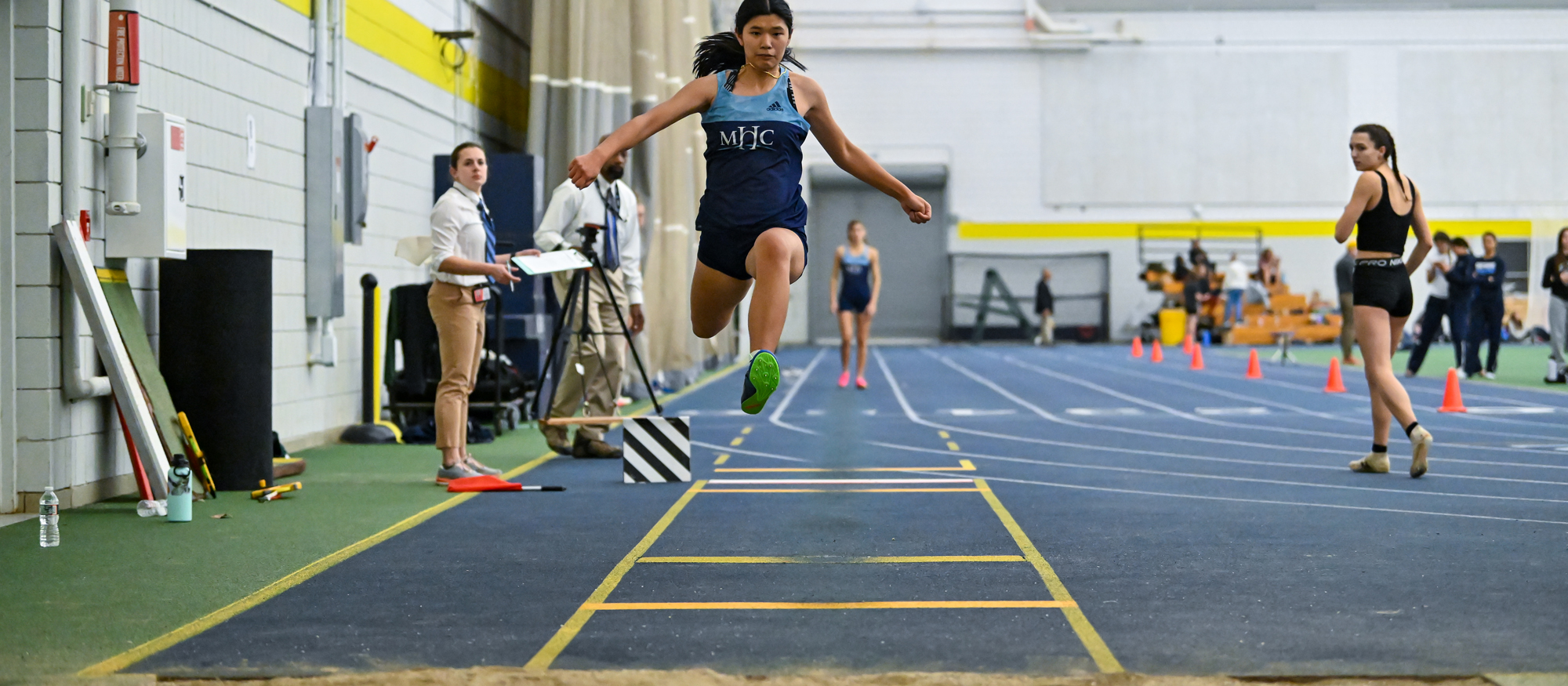 Elle Rimando moved to No. 3 on Mount Holyoke's all-time performance list in the outdoor long jump and No. 2 in the outdoor triple jump at Westfield State's Jerry Gravel Invitational on April 13, 2024. (RJB Sports file photo)