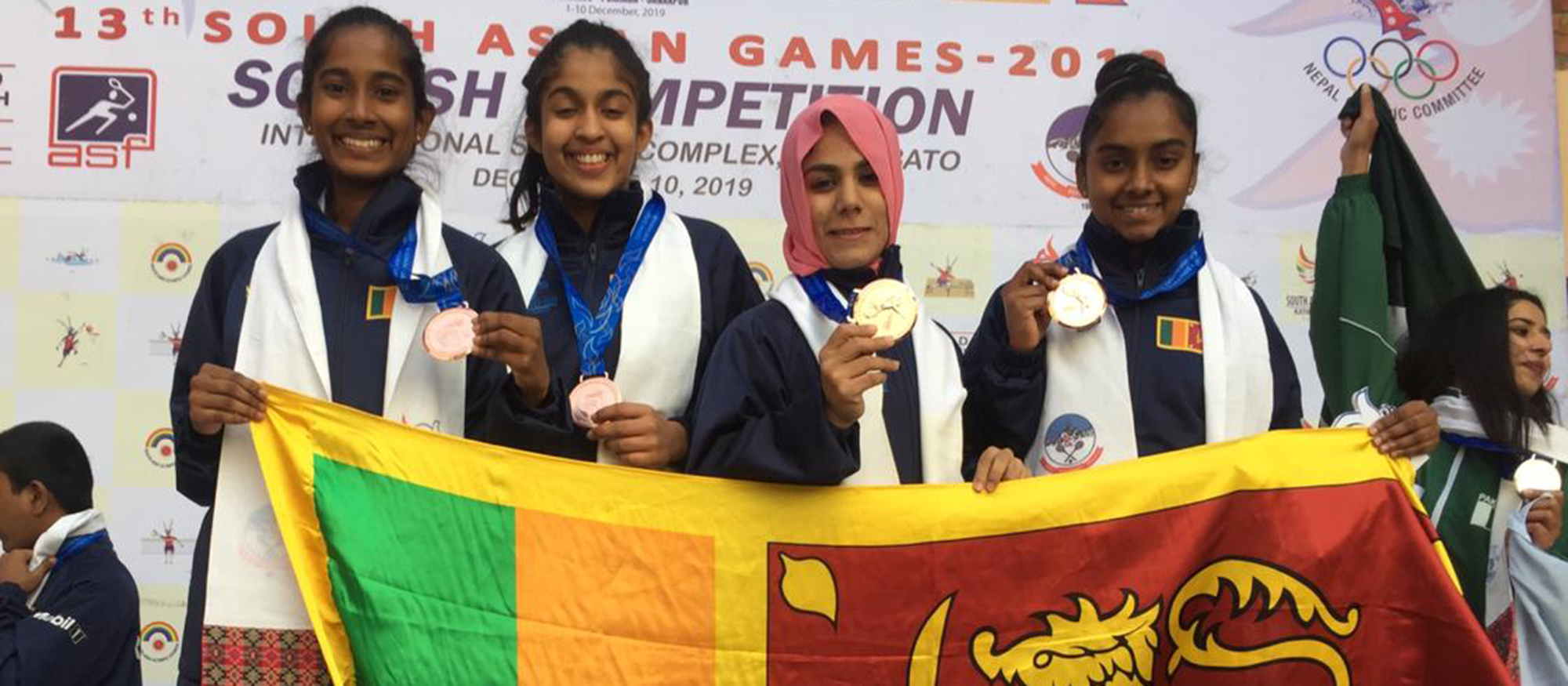 Squash's Methsarani Helps Sri Lanka to Bronze Medal at 13th South Asian Games in Nepal