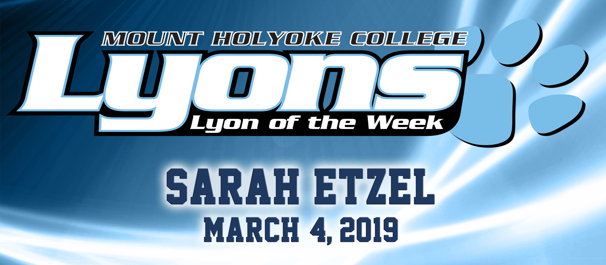 Photo for the Lyon of the Week for March 4, 2019, Riding's Sarah Etzel.