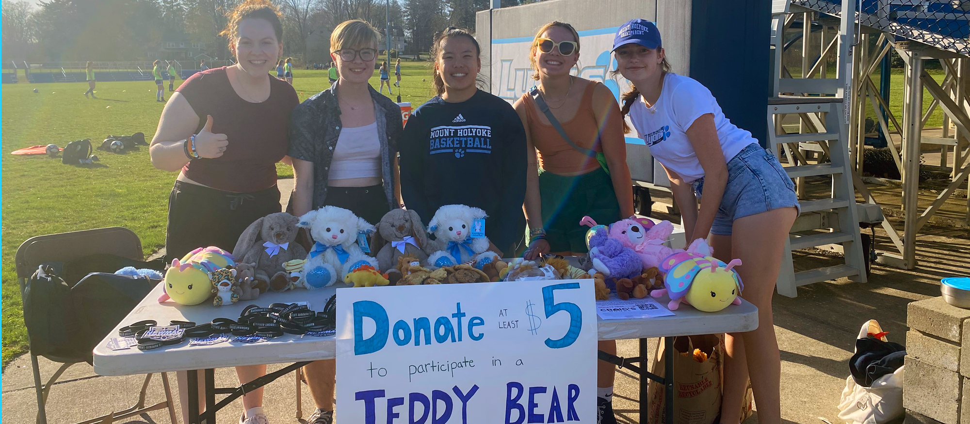 Mount Holyoke SAAC members ran a successful fundraiser for non-profit Craig's Doors at the home lacrosse game during Division III Week on April 12, 2023.