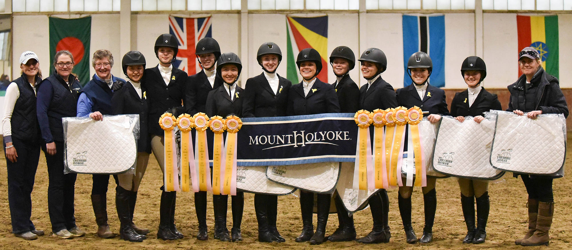 Group photo of the Lyons riding team following their third place finish at the 2019 Zone 1 Championships.