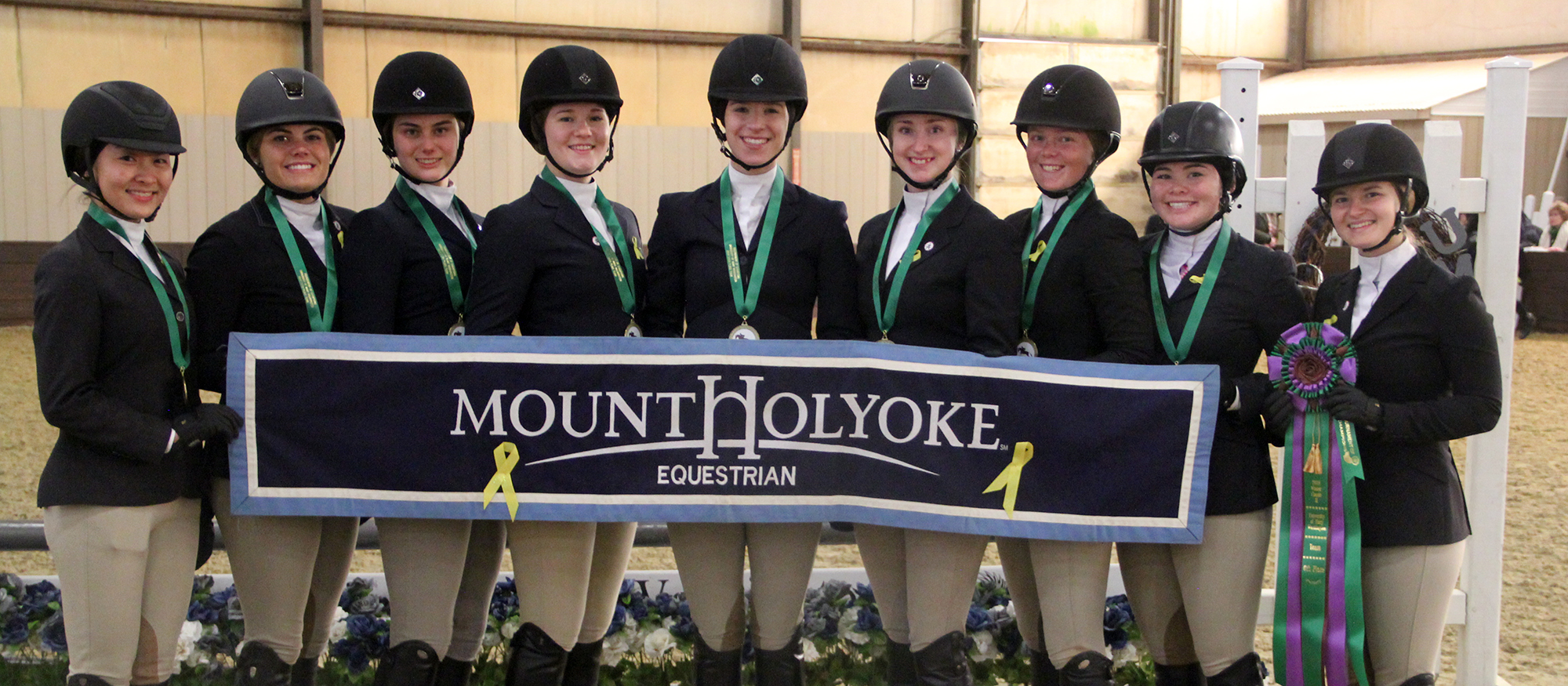 Photo of the Lyons riding team members at the 2019 Winter II Tournament of Champions on Jan. 26, 2019.