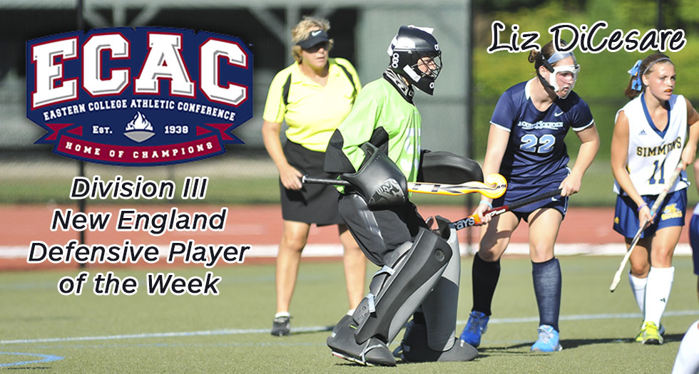 DiCesare Named ECAC DIII New England Defensive Performer of the Week