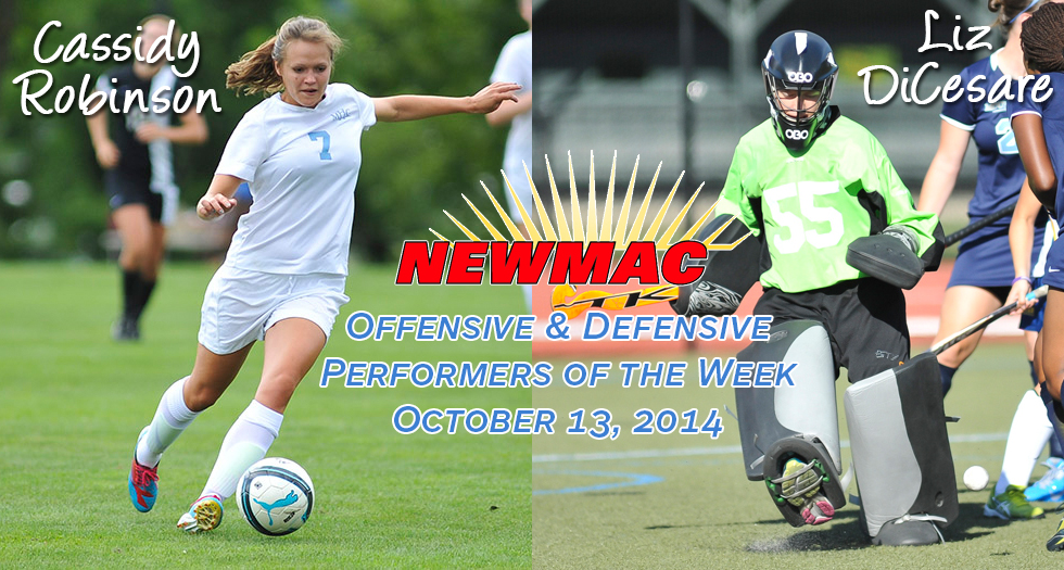 Robinson & DiCesare Earn NEWMAC Weekly Honors