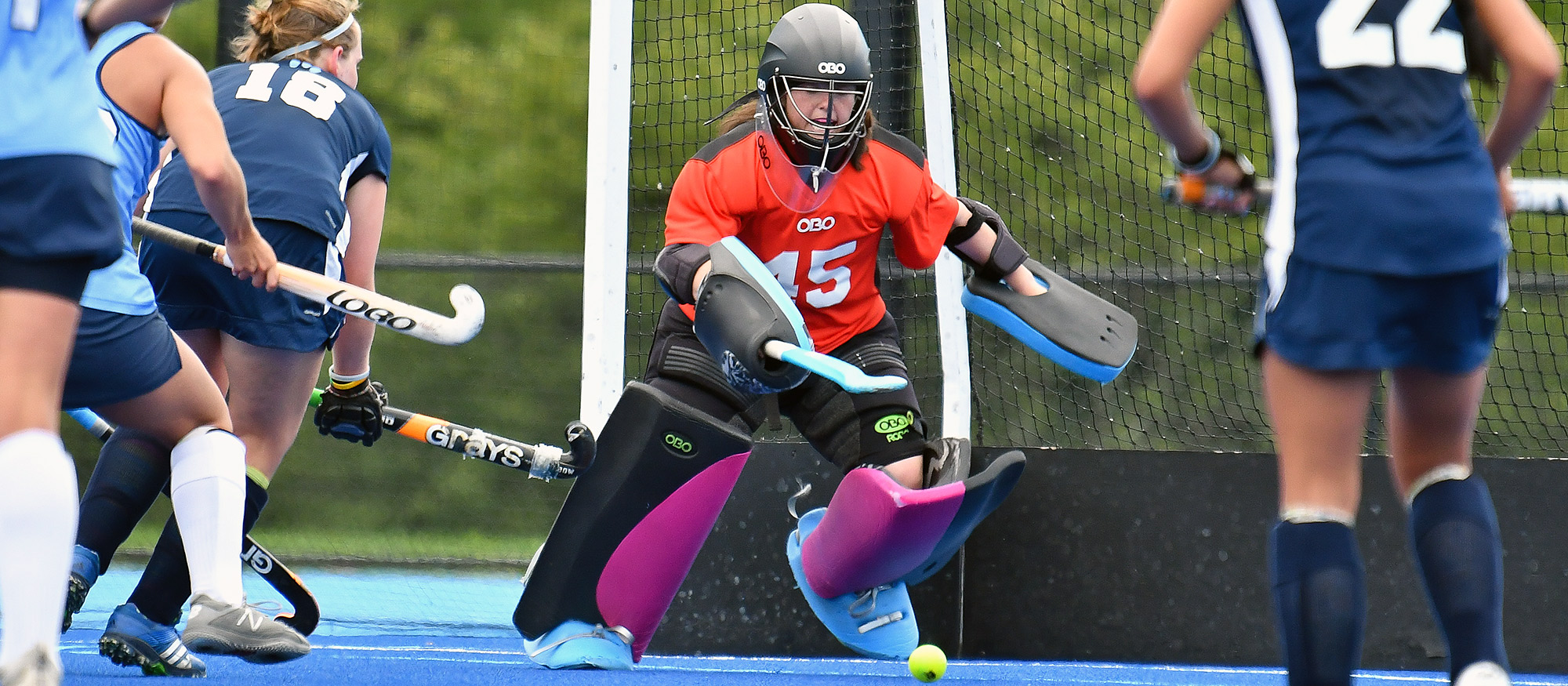 Rachel Katzenberg made 13 saves in a 4-0 loss at Springfield College on Oct. 18, 2022. (RJB Sports file photo)