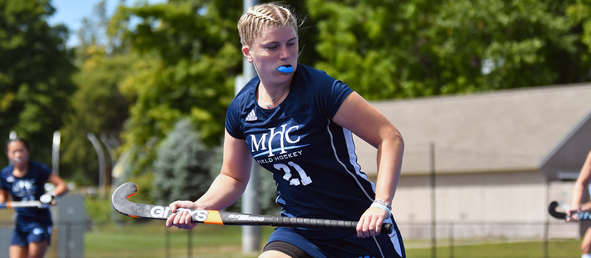 Mollee Malboeuf scored her sixth career goal to tie the game 1-1 in Mount Holyoke's 3-2 overtime loss to Thomas College on Sept. 10, 2022. (RJB Sports file photo)