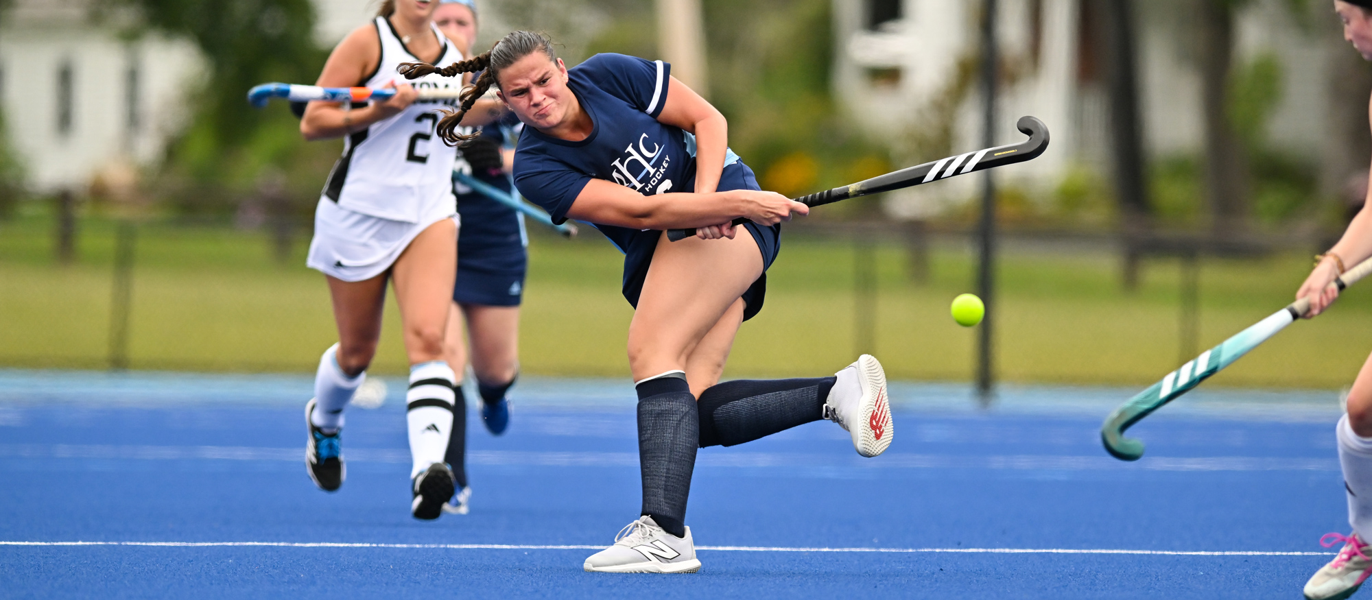 Sophia Guziewicz scored her 12th goal of the season in Mount Holyoke's loss to No. 15 MIT on Oct. 22, 2024. (RJB Sports file photo)