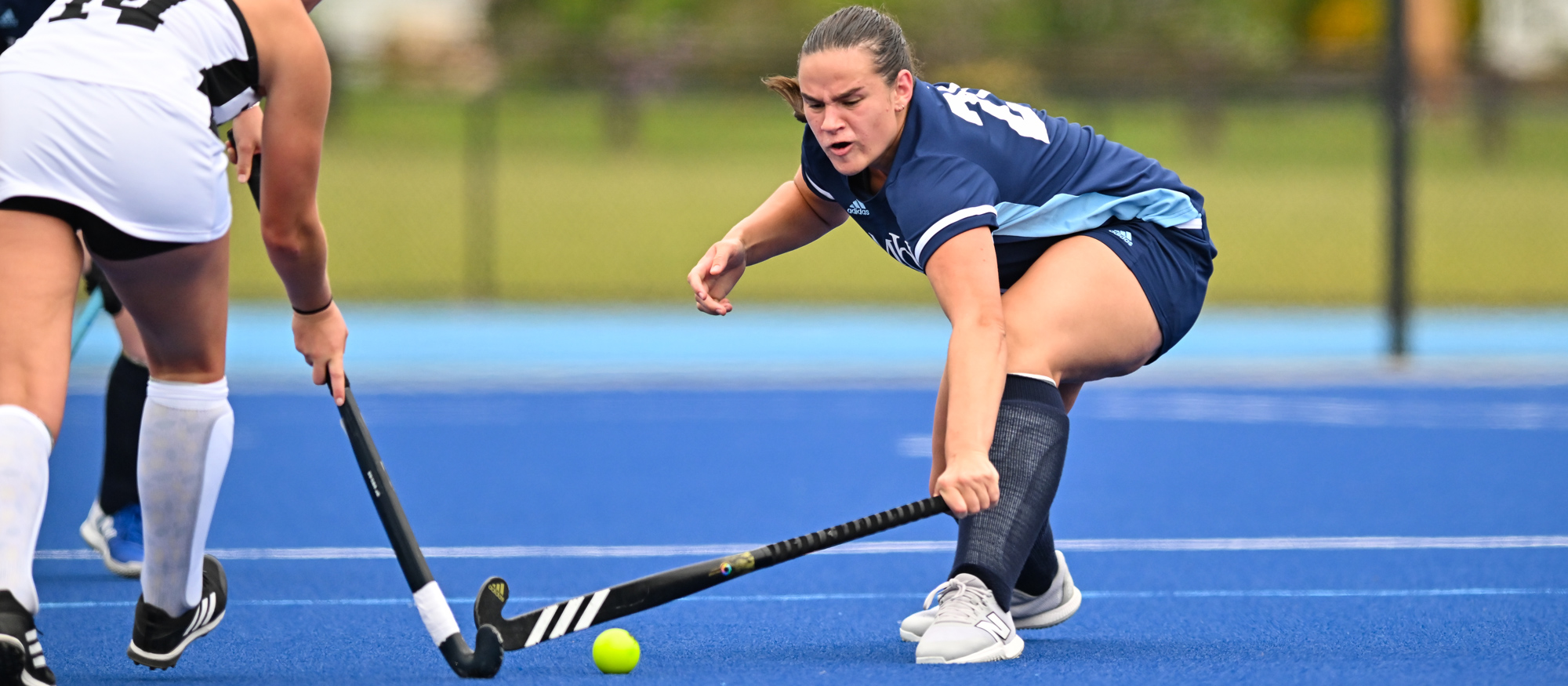 Sophia Guziewicz had a defensive save in Mount Holyoke's 2-1 overtime loss to Lasell on Sept. 19, 2024. (RJB Sports file photo)