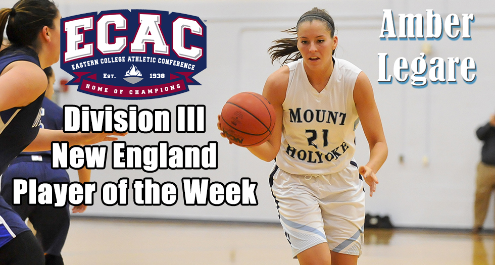 Legare Named ECAC DIII New England Player of the Week