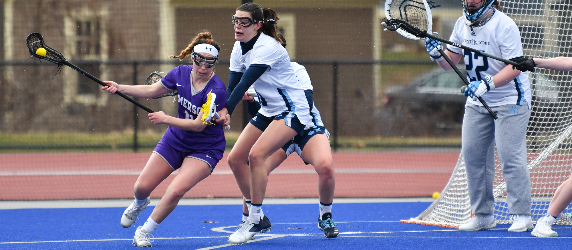 Isabel Cordes had three ground balls and a caused turnover in Mount Holyoke's 20-8 loss at Eastern Connecticut State on March 8, 2023. (RJB Sports file photo)