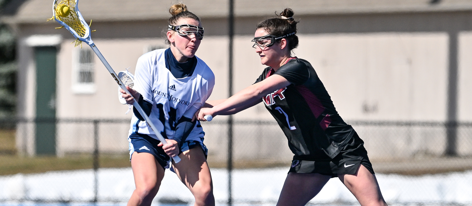 Emi Bisson led Mount Holyoke with six goals and four assists in an 18-4 win over North Central (Ill.) on March 15, 2023 in Georgetown, Texas. (RJB Sports file photo)