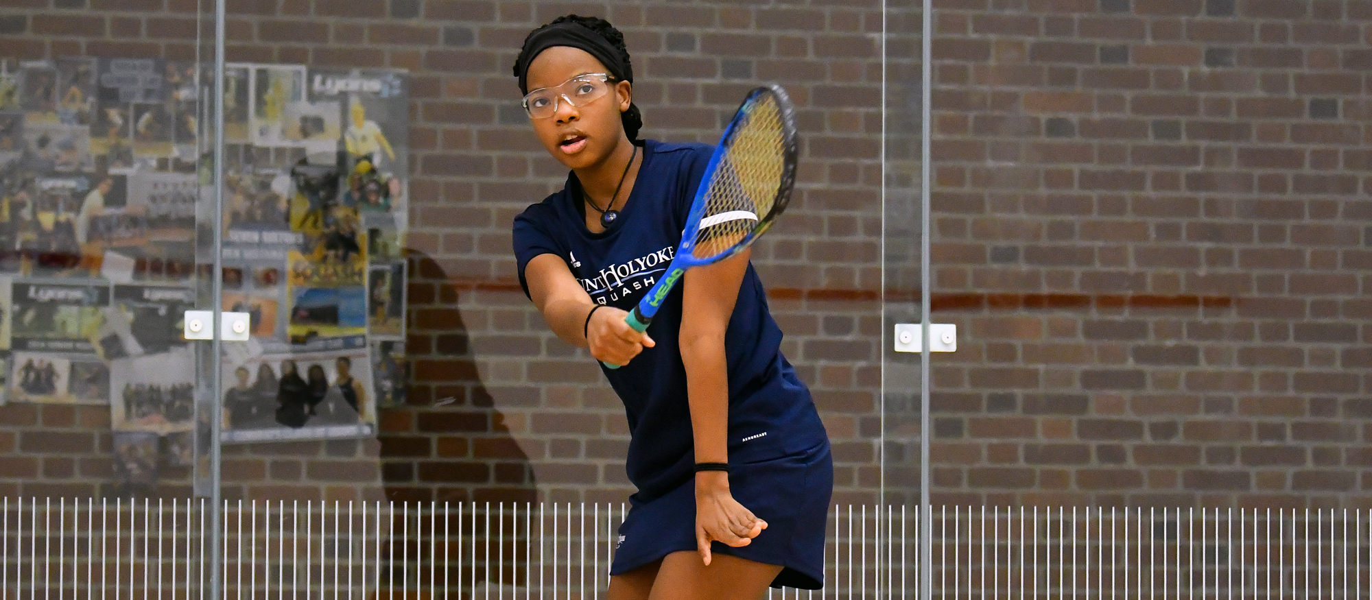 Janiqua Davis scored a 3-1 win over her Brown University opponent on Jan. 14, 2023 at Wesleyan. (RJB Sports file photo)