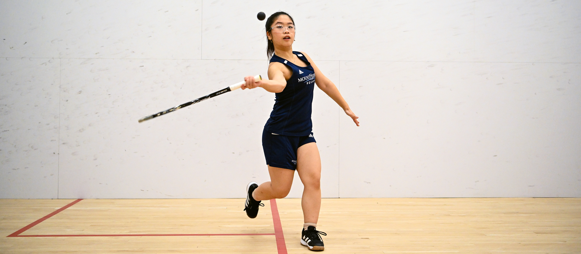 Tina Mei's 3-0 win at the No. 3 position on the ladder helped Mount Holyoke to an 8-0 win at Bard College on Jan. 27, 2024. (RJB Sports file photo)