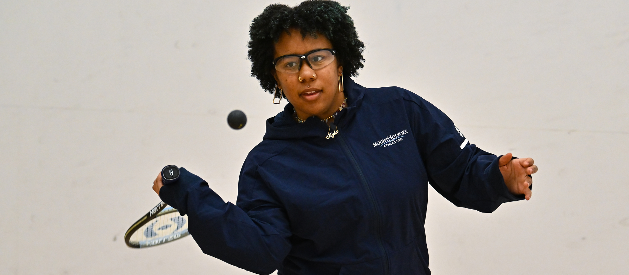 Kyla Core went 3-0 on the day at the No. 4 position for Mount Holyoke, as the Lyons defeated Smith, Vassar and Wellesley at the MHC Squash Courts. (RJB Sports file photo)