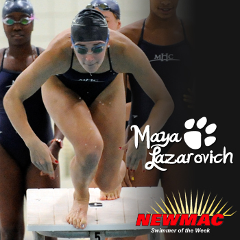 Lazarovich Takes Home NEWMAC Swimmer of the Week Honors