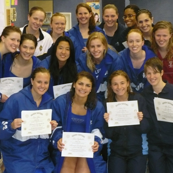Bowers and Lazarovich Propel Swimming and Diving to Third Place at Seven Sisters