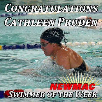 Pruden Earns NEWMAC Swimming Weekly Honors