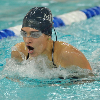 Swimming & Diving Remains 5th After Day 2 of NEWMAC Championships
