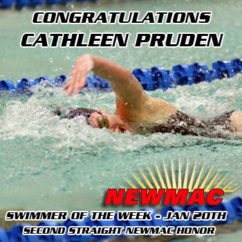 Pruden Earns Second Straight NEWMAC Swimmer of the Week