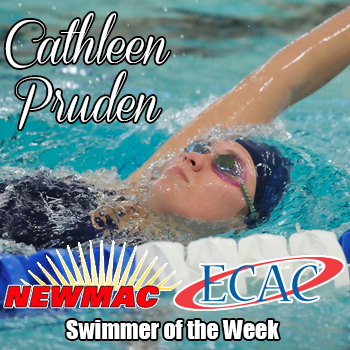 Pruden Garners Top NEWMAC & ECAC Swimmer Honors
