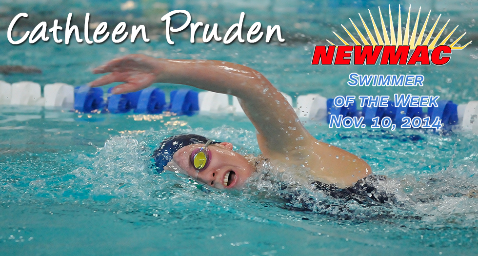Pruden Named NEWMAC Swimmer of the Week