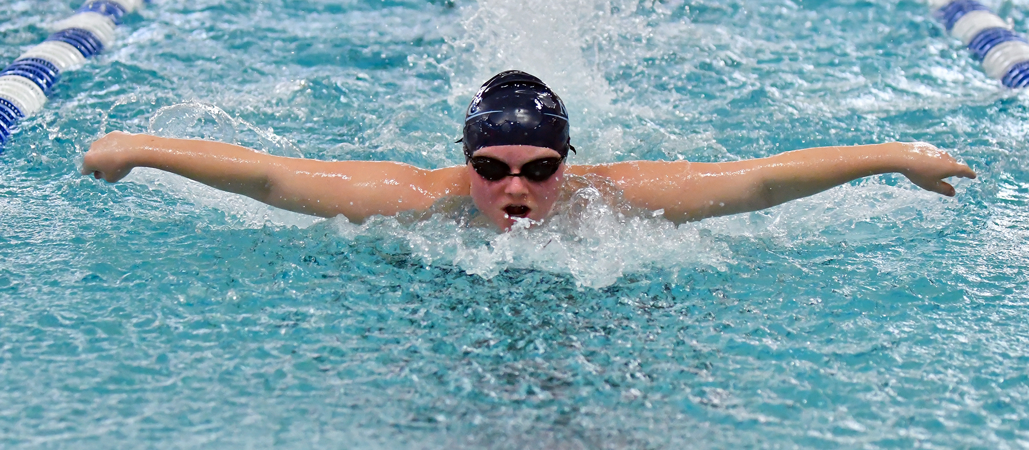 Action photo of Lyons swimmer, Ashton Bliss