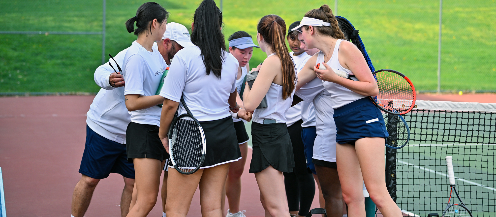 Babson College rose to 12-0 on the season with a 9-0 victory over the Mount Holyoke College tennis team in a NEWMAC match on April 14, 2023, with temperatures above 90 degrees on the MHC Tennis Courts. (Bob Blanchard/RJB Sports)