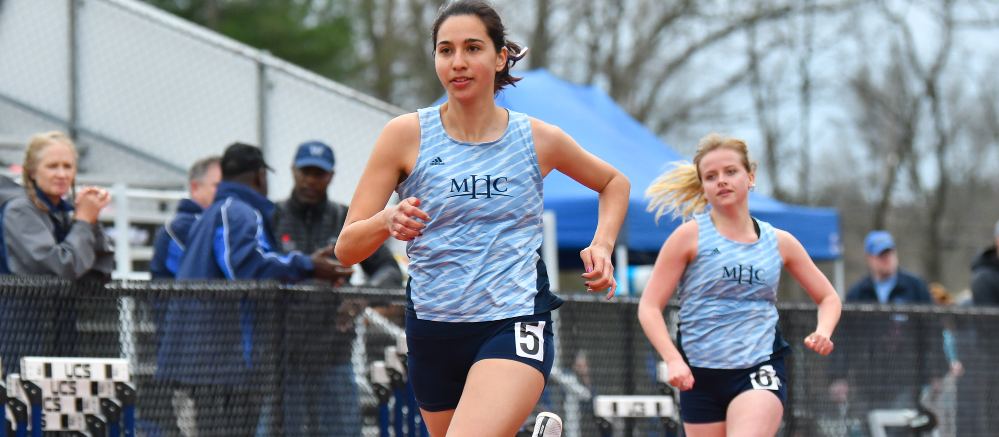 Kim Beaver beat her previous best time in the 800 meters by 3.72 seconds, finishing fourth out of 44 runners in the event at the Tufts Snowflake Classic on March 30, 2024. (RJB Sports file photo)