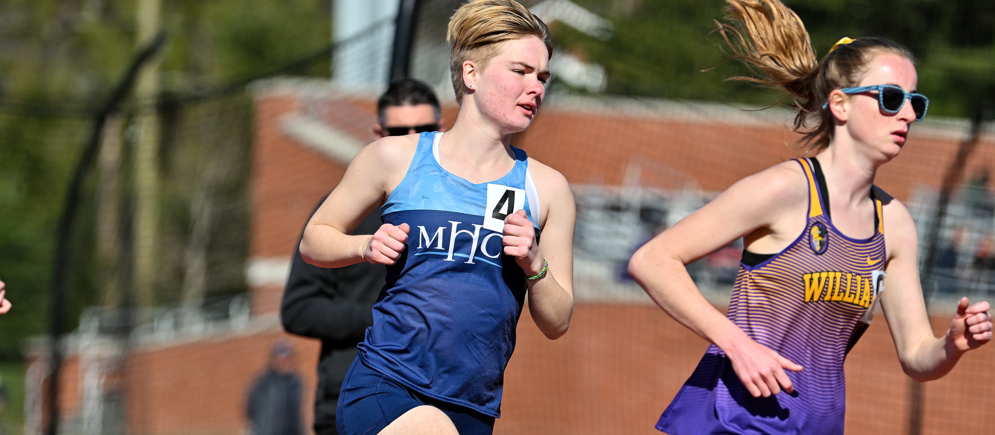 Tessa Lancaster became Mount Holyoke's fifth-fastest performer ever in the outdoor 3,000-meter run with a time of 10:44.35 on March 26, 2023 at the Wesleyan Swanson Classic. (RJB Sports file photo)