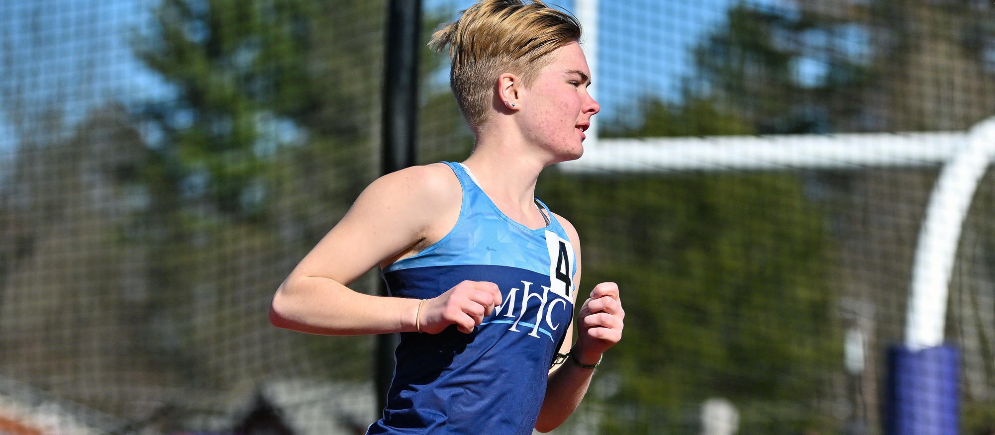 Tessa Lancaster ran a personal-best time of 17:45.28 in the 5,000 meters to place seventh at the NEICAA Indoor Championships in Boston on March 1, 2024. (RJB Sports file photo)