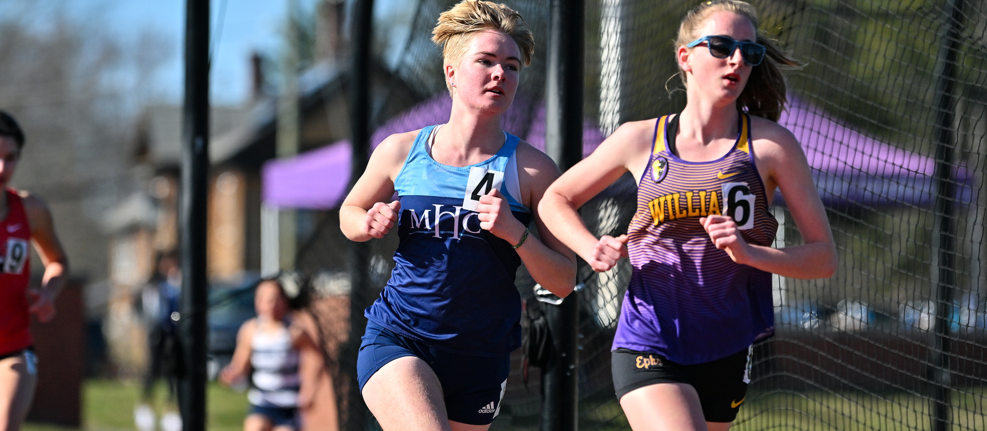 Tessa Lancaster was third out of 29 runners in the 1500 meters at the opening outdoor meet of the season on March 23, 2024 at Wesleyan University, with a time of 4:58.38. (RJB Sports file photo)