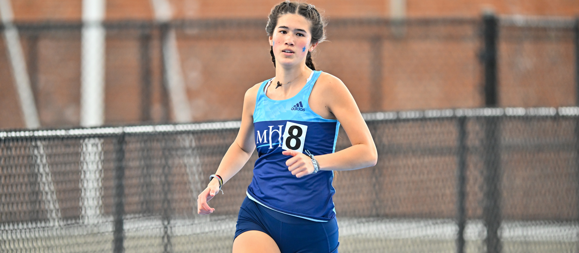 Dalia Luckhardt won the 800 meters and became Mount Holyoke's ninth-fastest all-time in the event on April 13, 2025 at Westfield State. (RJB Sports file photo)