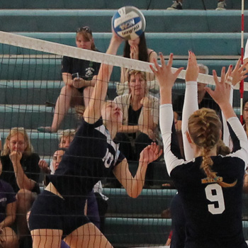 Volleyball Tripped Up in Road Action