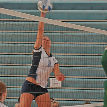 Volleyball Splits Tri-Match Action at Home