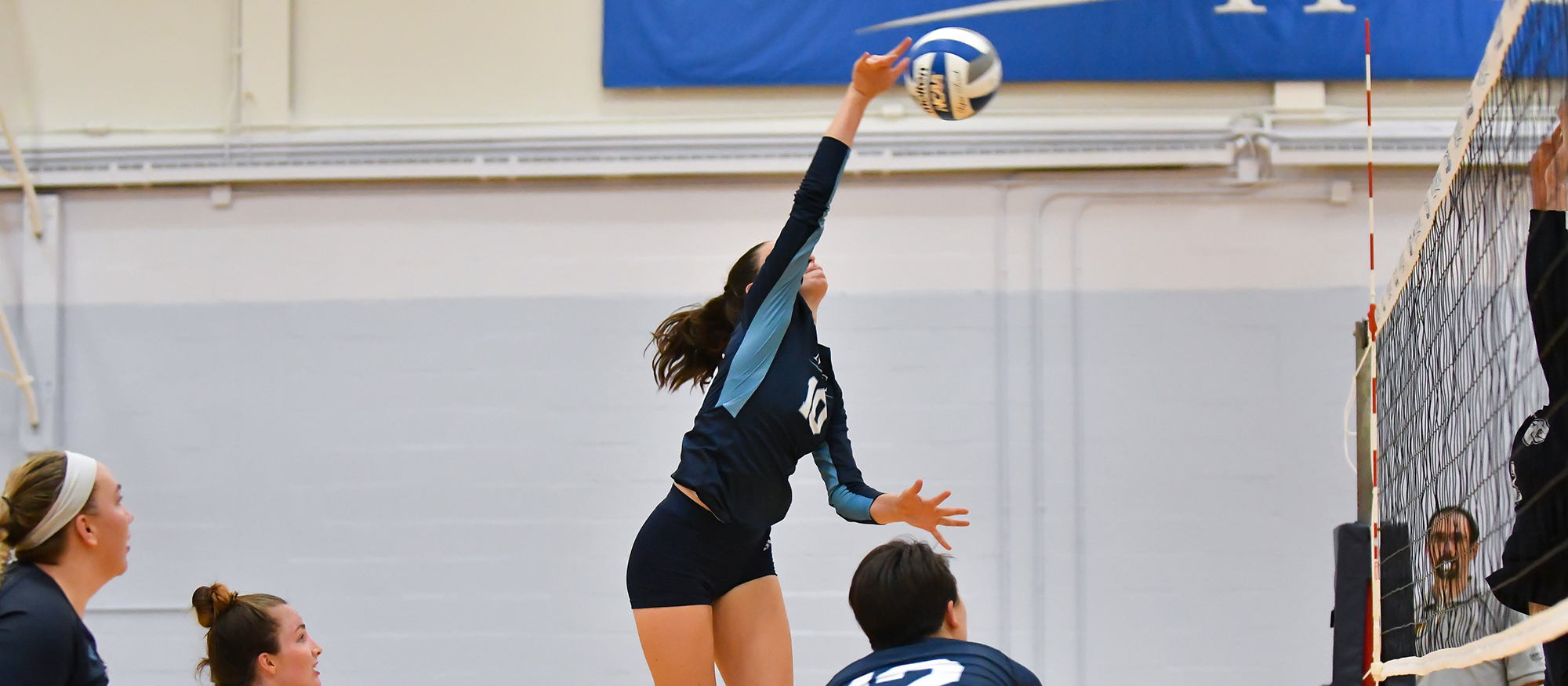 Action photo of Lyons volleyball player, Sarah Caggiano