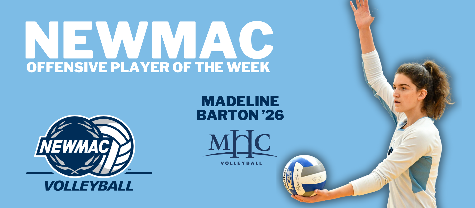 Barton named NEWMAC Volleyball Offensive Player of the Week