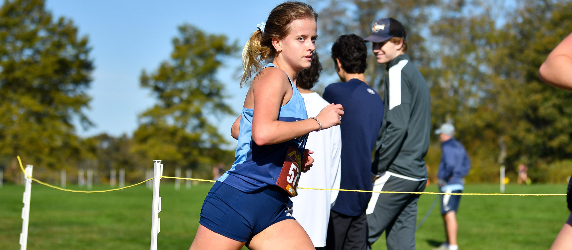 Greta Trapp placed 58th among 281 runners at the UMass-Dartmouth Invitational, helping Mount Holyoke place fourth out of 25 Division III teams on Sept. 17, 2023. (RJB Sports file photo)