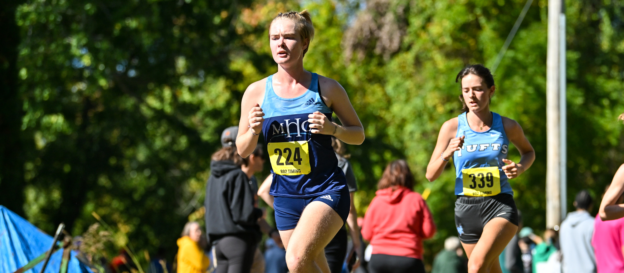 Senior Tessa Lancaster led Mount Holyoke to its fifth straight top-15 team finish at the NCAA Regional Championships on Nov. 16, 2024 in Waterford, Conn. (RJB Sports file photo)
